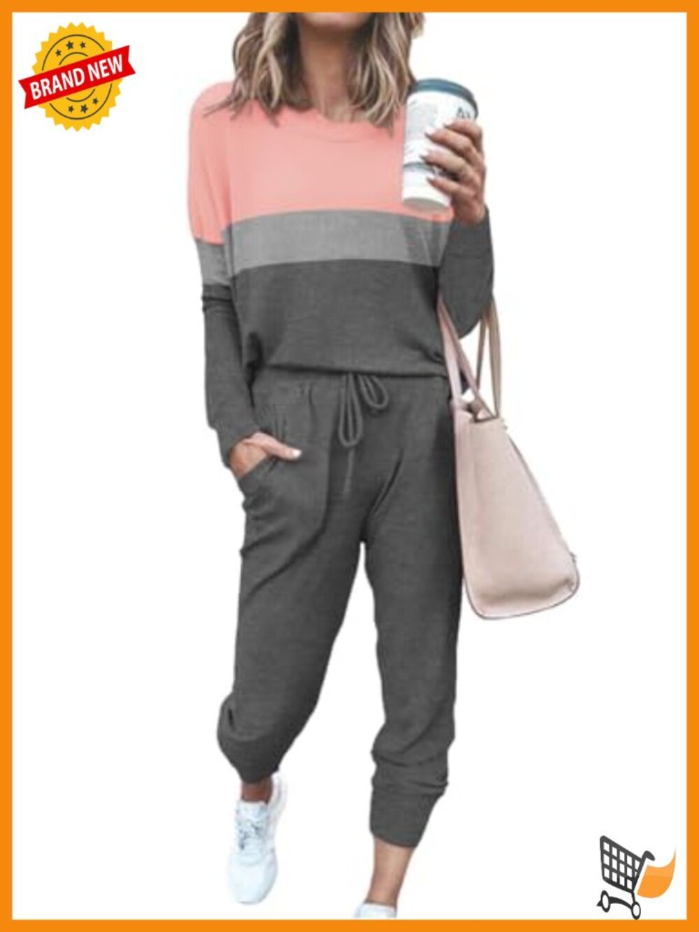 Women's 2 Piece Lounge Set Long Sleeve Sweatsuit Tracksuit Jogger